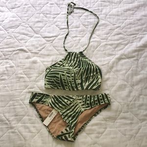 Jcrew cropped halter bikini